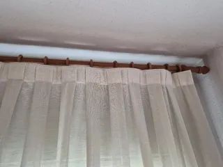 Cortinas de tela ganchillo blancas