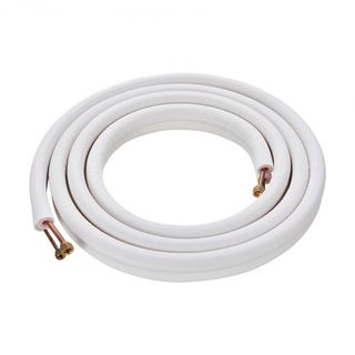4876.8mm Mini Split Line Set, Tubos de Cobre de 6.4 y 9.5mm O.D y Aislamiento de Triple Capa, para Equipos de Aire Acondicionado o Bombas de Calor & HVAC con Ricos Accesorios (Cable de Conexión de...