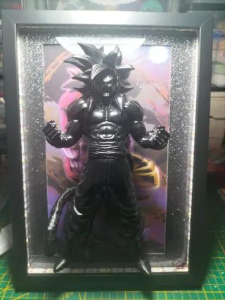 Action Figure Quadro luminoso Dragonball SSJ4 resi