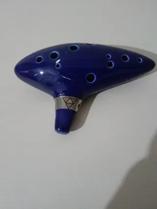 Ocarina Zelda Cerámica Azul 12 Agujeros