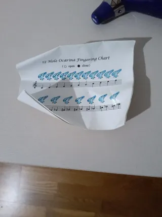 Ocarina Zelda Cerámica Azul 12 Agujeros