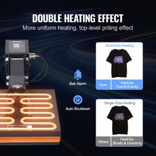 Máquina de Prensa Térmica 15 x 15 in/38.1 x 38.1 cm Impresora de Sublimación para Transferencia de Camisetas DIY