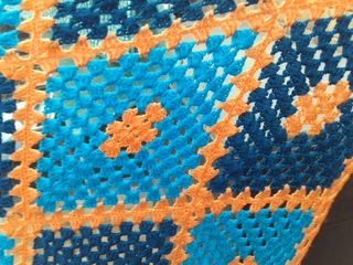 Colcha Crochet Multicolor Patchwork