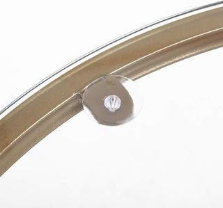 Set de 2 Mesas de Café Diseño Elegante con Motivos Circulares, Metal y Vidrio Templado Φ41X57Cm & Φ36X51Cm