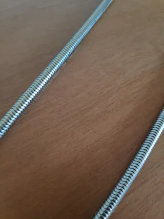 Collar Cadena Serpiente Vintage Plata