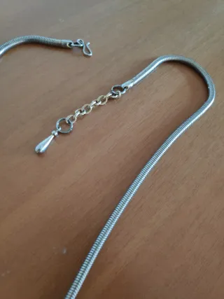 Collar Cadena Serpiente Vintage Plata