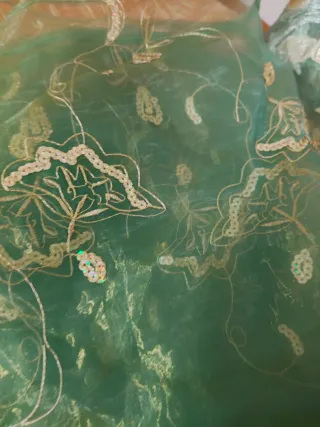 Set 3 Tende Chiffon Verde Arancio