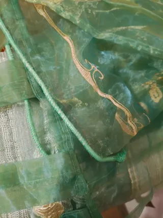 Set 3 Tende Chiffon Verde Arancio