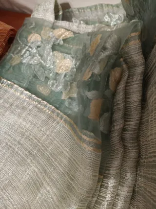 Set 3 Tende Chiffon Verde Arancio