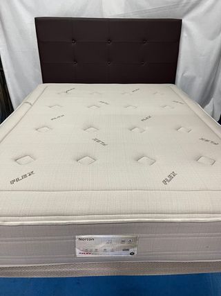 Base tapizada y colchón 150x190