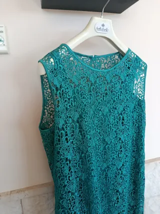 Completo sartoriale pizzo verde smeraldo in seta