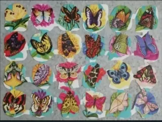 Lamina Cromos troquelados Edivas 21. Mariposas