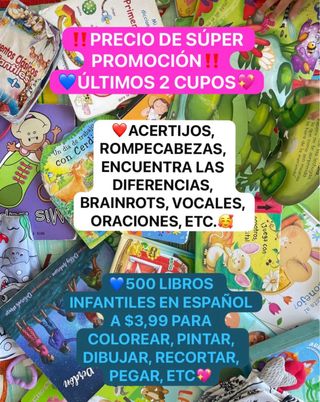 PACK DE 500 LIBROS PARA NIÑOS