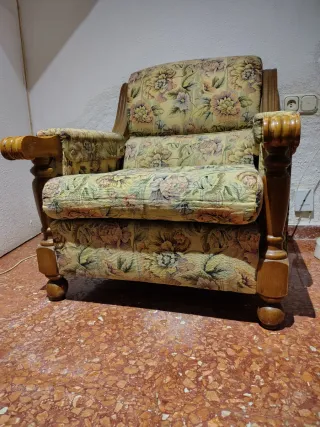 Sofá y sillón floral, regalo