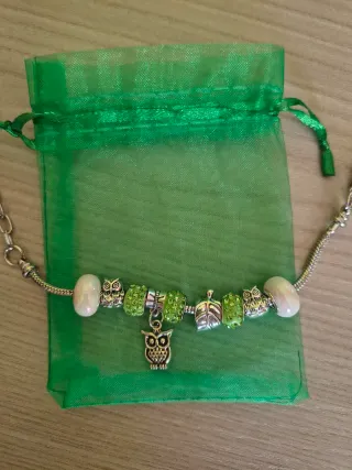 Bracciale 9 charm tema gufo