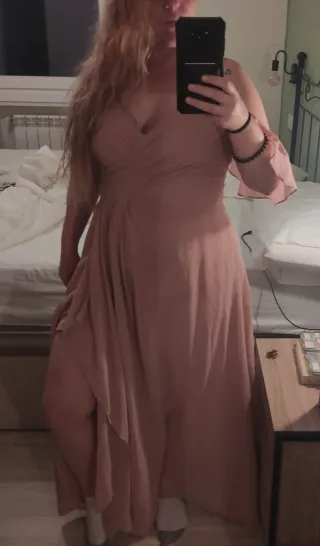 Vestido de fiesta rosa de shein