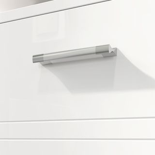 Mueble Sottolavabo para Baño de 2 Puertas, Armario Ahorrador de Espacio para Lavabo en Madera con Estante Regulable, Blanco Brillante