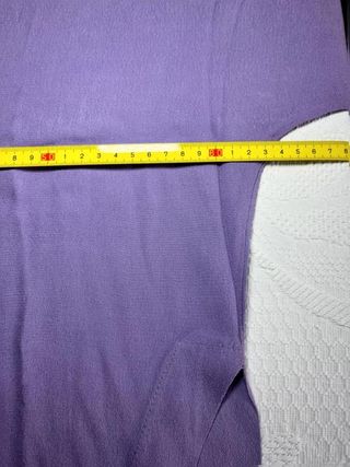 Top Noon lila de corte Amplio con manga corta