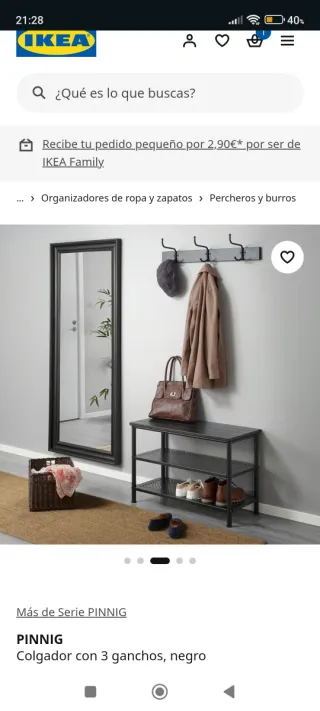 Colgador de pared Pinnig Ikea