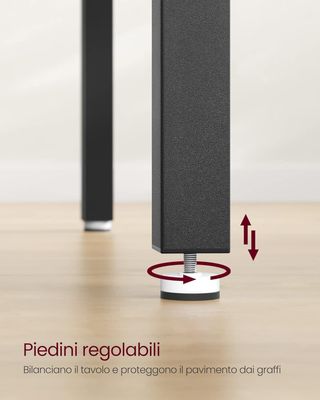 Mesa de Comedor, Mesa de Cocina, 70 X 110 X 77 Cm, para 4 Personas, Escritorio, Diseño Industrial, Marrón Vintage y Negro Mate KDT081B01