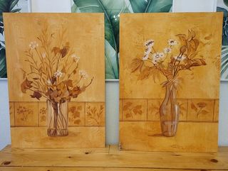 Set 2 Poster Floreale con Vaso