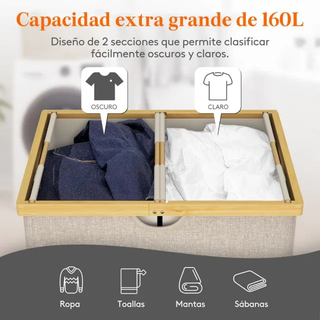 Cesto per Biancheria Sporca 160L