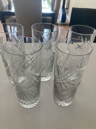 Vasos cristal tallado 5