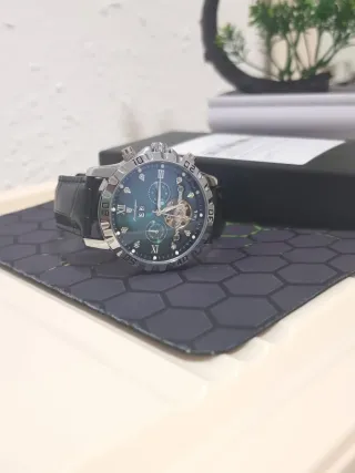 Reloj Automático Hombre Plata/Verde
