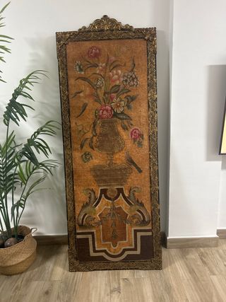 Cuadro Antiguo Florero Pájaro 1.90x0.70