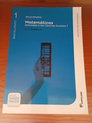 Solucionario Matemáticas aplicadas 1 bachillerato.