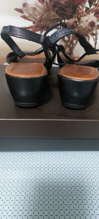 Sandalias Piel Negro