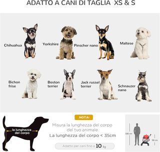 Carrito para Perros 3 en 1 Plegable Convertible en Bolsa de Transporte, Asiento de Auto con 2 Correas, Almohadilla, Carrito para Animales de Acero, Tela Oxford, 82X49.5X98Cm, Rojo Gris