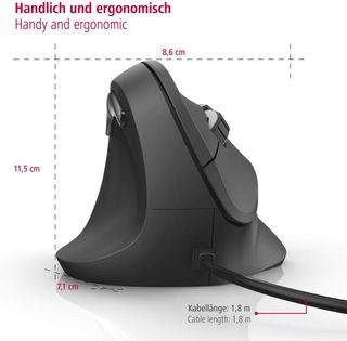 - Hama | Ratón Ergonómico para Zurdos EMC-500L (