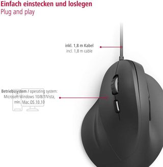 - Hama | Ratón Ergonómico para Zurdos EMC-500L (