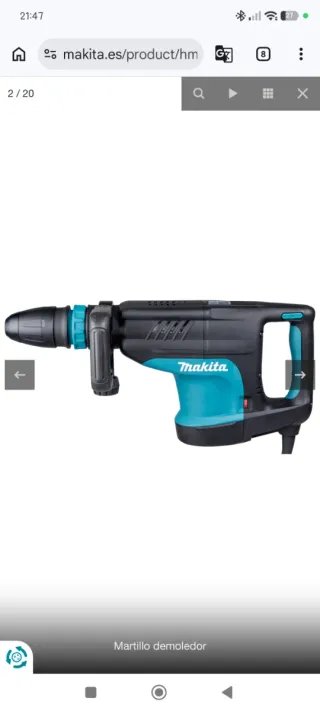 Martillo Makita HM1203C SDS-Max