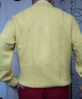 Maglione lana Shetland '60 vintage Giallo - large