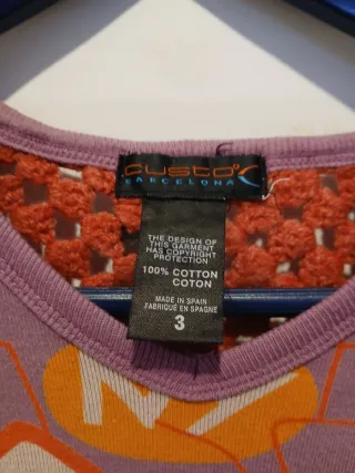 Camiseta Custo Barcelona, manga larga. Talla 3/M