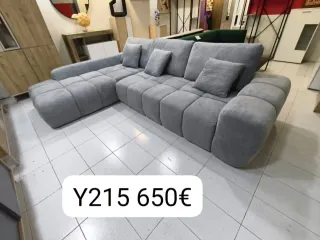 Sofá modular gris tela Y215