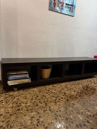 Mueble TV Ikea Negro/Marrón