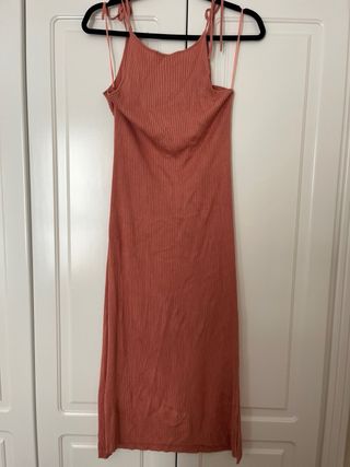 Vestido naranja Bershka tirantes midi