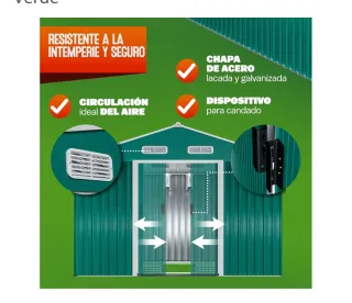 Caseta nueva exterior 8 m2 metálica.En su caja.