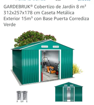 Caseta nueva exterior 8 m2 metálica.En su caja.