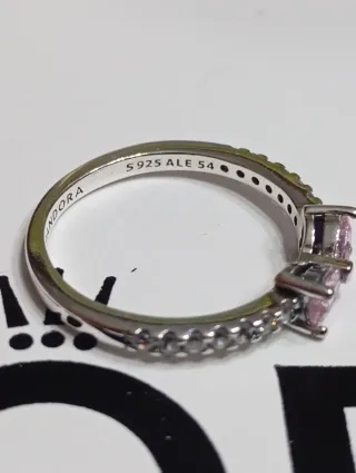 Anello Pandora Fiocco luminoso Rosa Argento