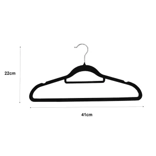 Lote 100 Perchas Terciopelo Negras Nuevas