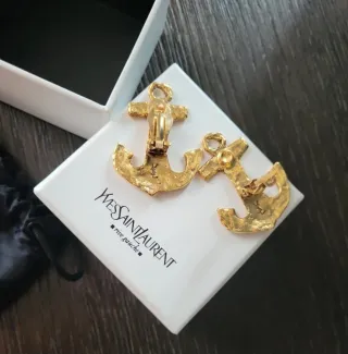Orecchini Yves Saint Laurent Ancore Oro