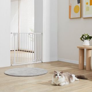 Porta per Bambini, 29.5''-37'' Extra Larga, 30'' Alta, Porta per Cani per Scale, Porte e Casa, Porta per Bambini con Passaggio Facile e Chiusura Automatica, Porta di Sicurezza per Animali Domestici con...