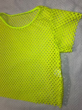 Camisa de rejilla amarilla