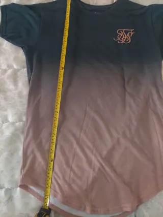 Camiseta SikSilk S Degradado Verde/Rosa