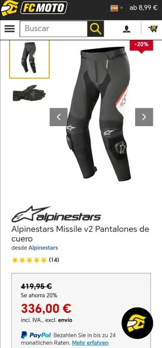 Pantalones Moto