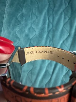 Reloj Adolfo Dominguez Cuadrado Naranja